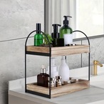 小物収納棚 小物収納ラック 木製 ２段 幅30cm リビング収納 キッチン収納 ヴィンテージ おしゃれ 北欧