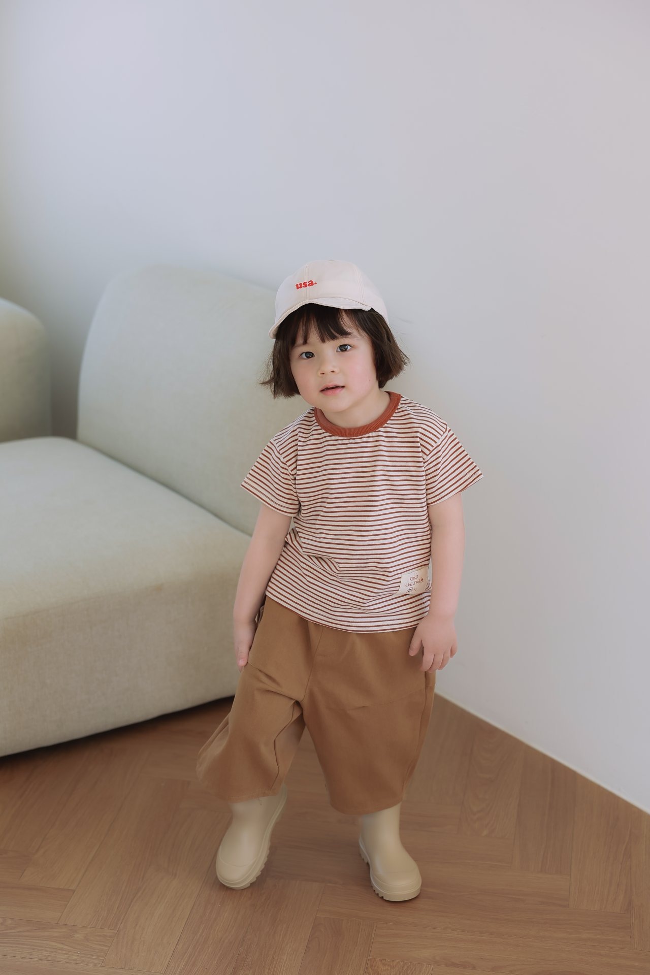 [JAZZ] Striped label T-shirt / [째즈] 라벨단가라T