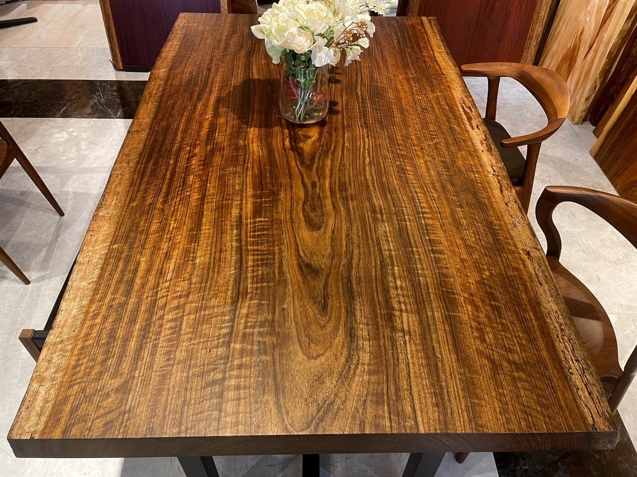 全面杢】オバンコール_1800×1000‐1100×80_横浜元町店_テーブル天板/一