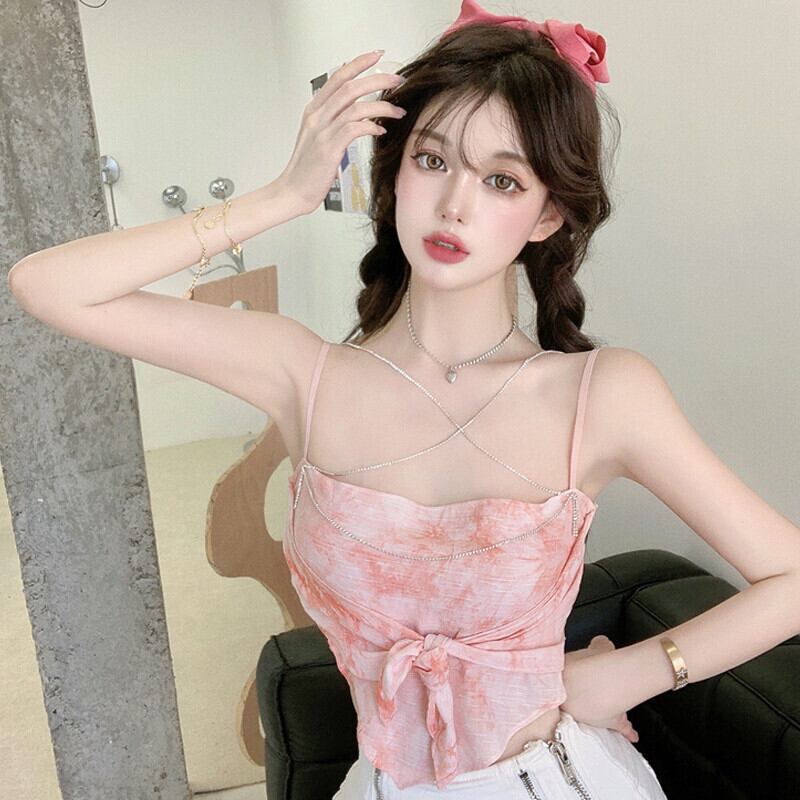 ショートトップス チェーン ガールズファッション42962674259