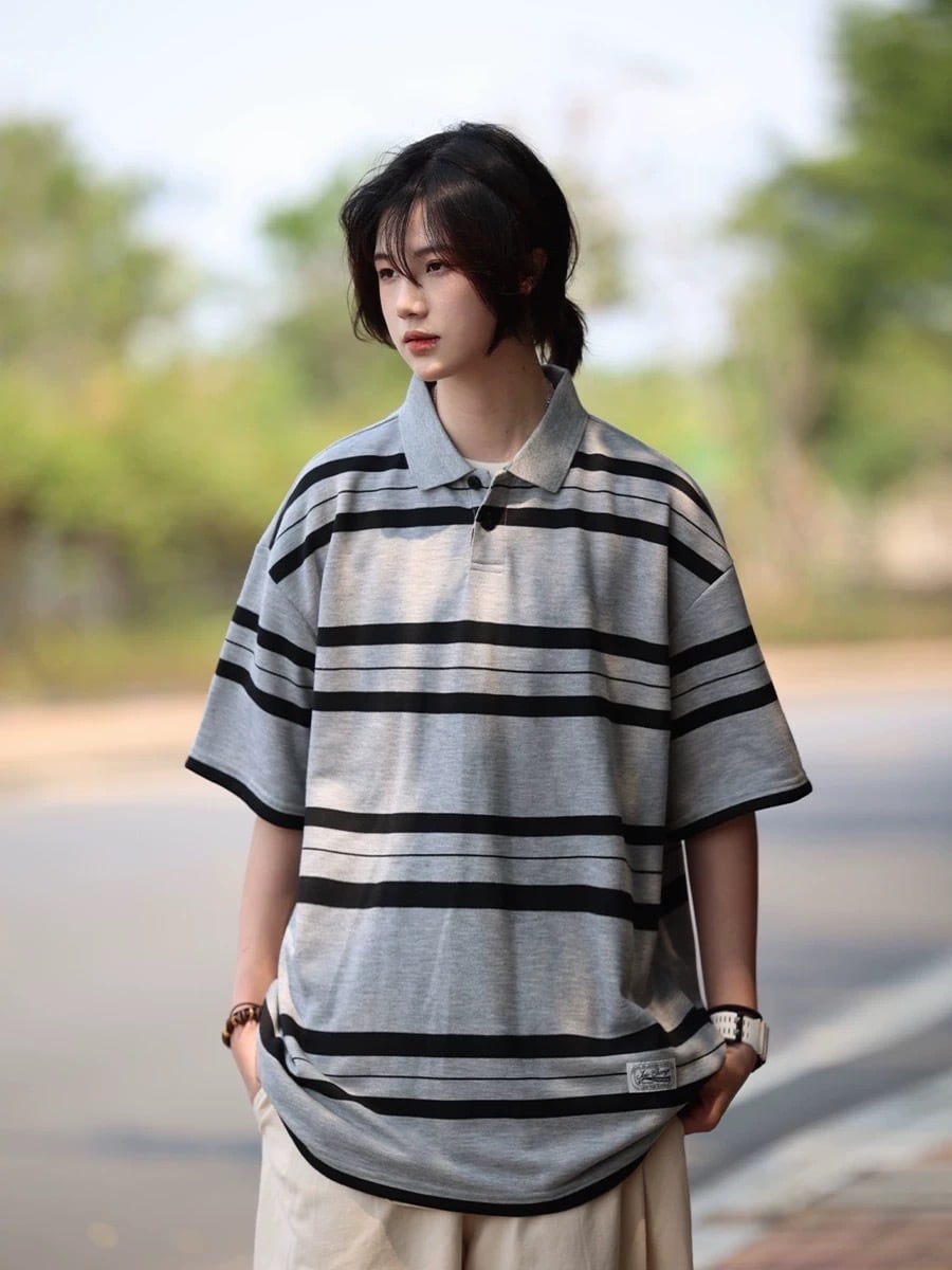 マルチボーダーポロシャツ / Multi Striped Polo-Shirt | INOCENCE