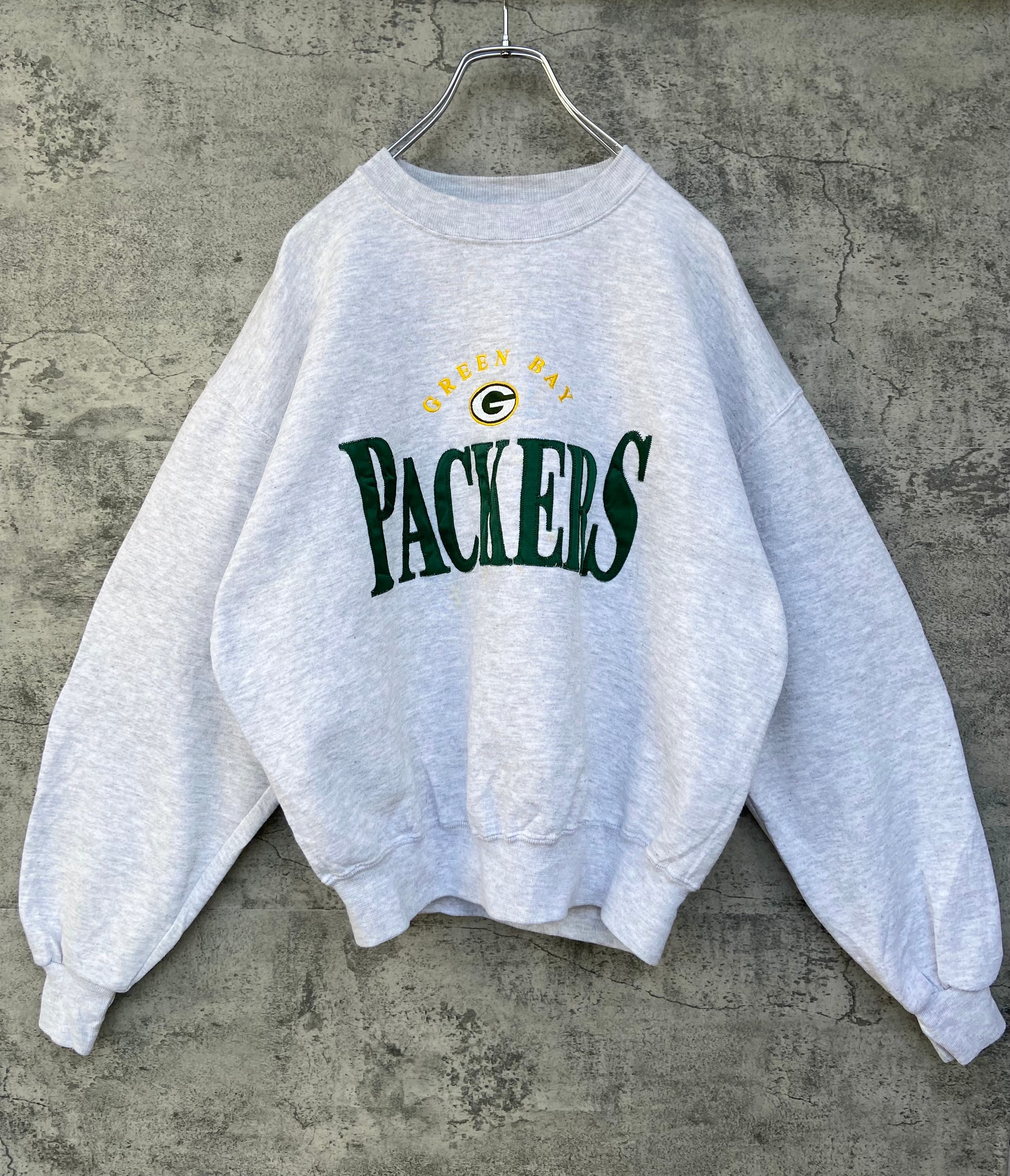 USA製 90s Green Bay Packersパッカーズ スウェット 刺繍 NFL デカロゴ