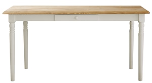 ノラ(Nora.) ダイニングテーブル ホワイト/カフェ 幅140cm mam フィンネル 138739