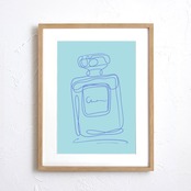 EAU DE PARFUM N°11｜香りの余韻を描くミニマルラインアートポスター｜洗練された大人インテリアに調和｜高品質半光沢紙A3ポスター