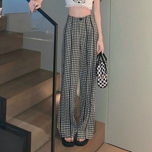 ギンガムチェック ハイウエスト ワイドパンツ ギンガムチェック ハイウエスト ワイドパンツ