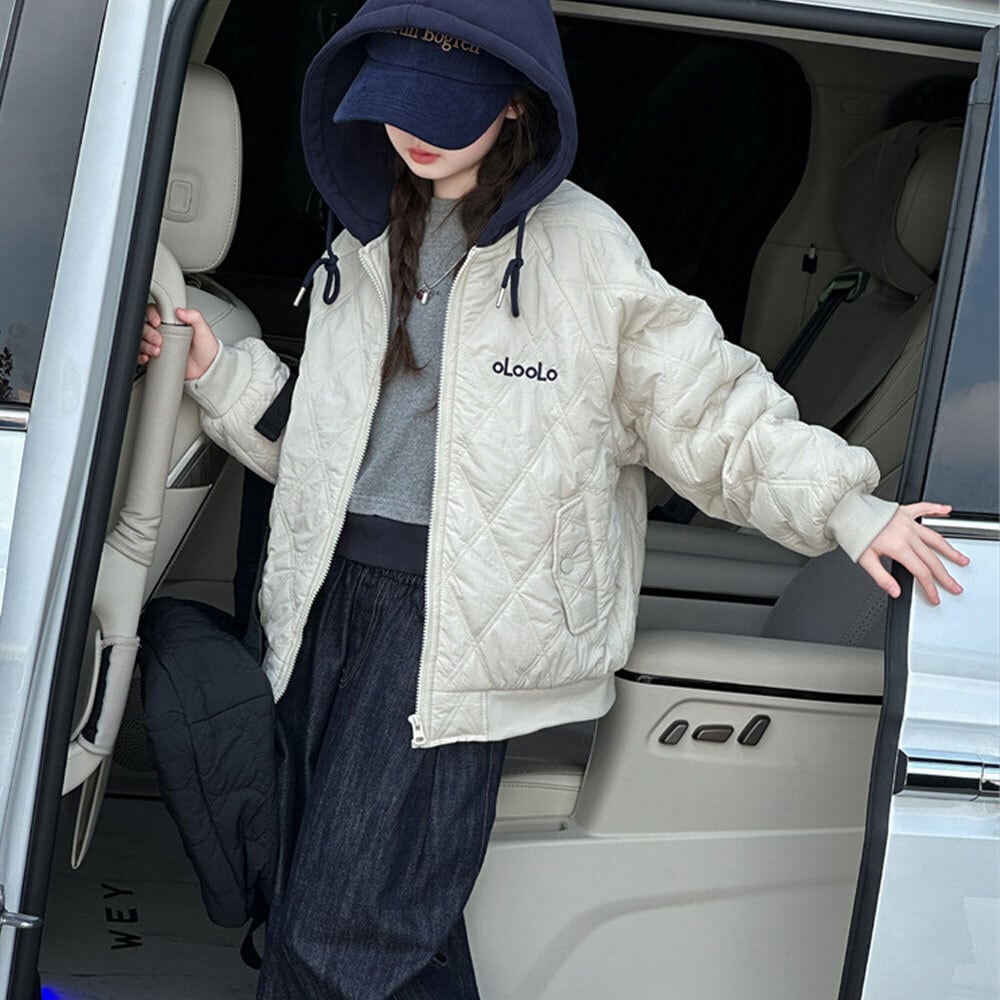 【送料無料】 子供服 女の子 フード付き 中綿 ジャケット キッズ 小学生 中学生 秋冬 アウター おしゃれ カジュアル シンプル 防寒 保温 暖かい 防風 アウトドア 通学 大人可愛い 大人女子