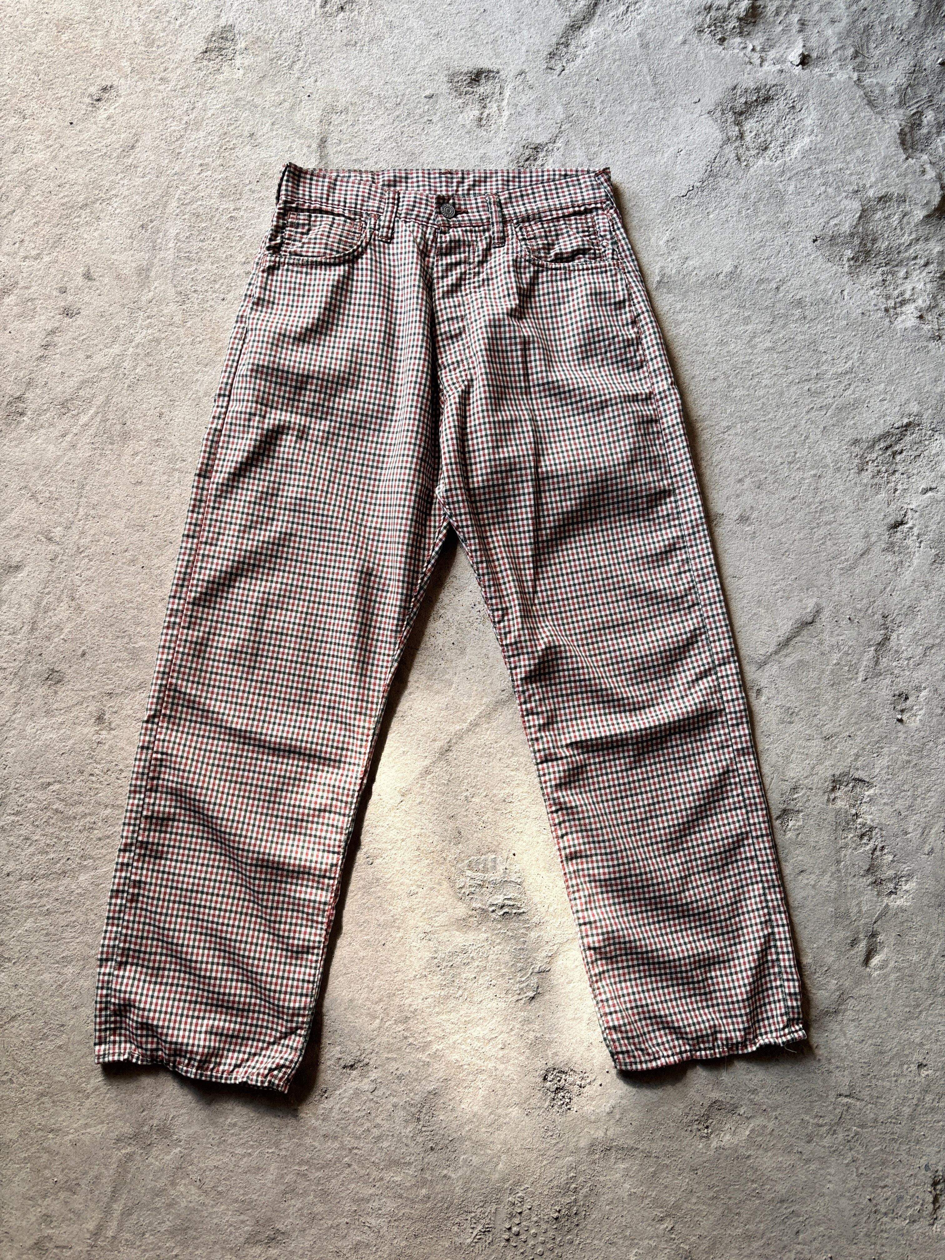 EVISU/LOT 2001F/EVISU FAIRWAY GENES pants/W32/L35/チェック柄パンツ