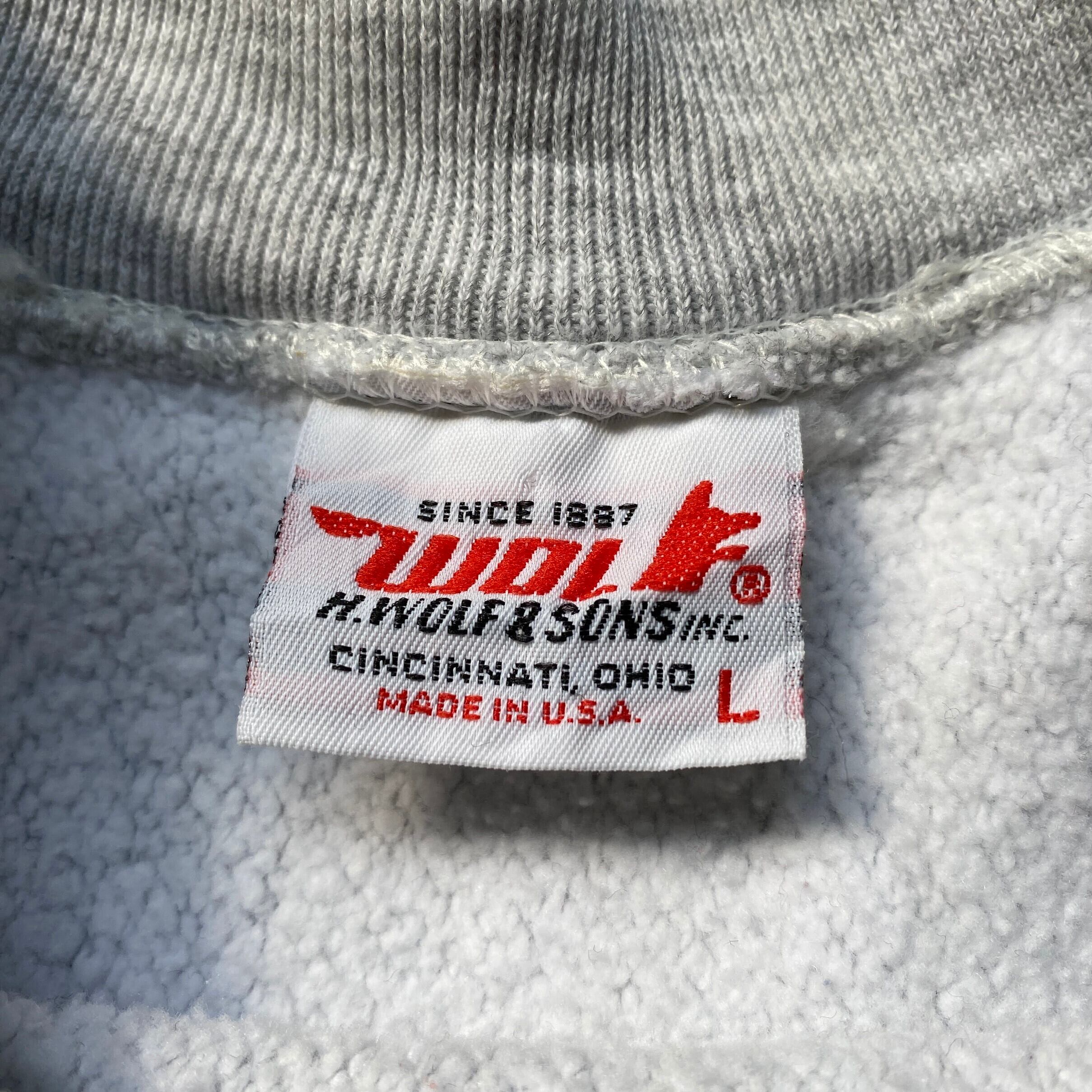 90年代 USA製 WOLF ”HILTON HEAD” ロゴプリント リバースウィーブ