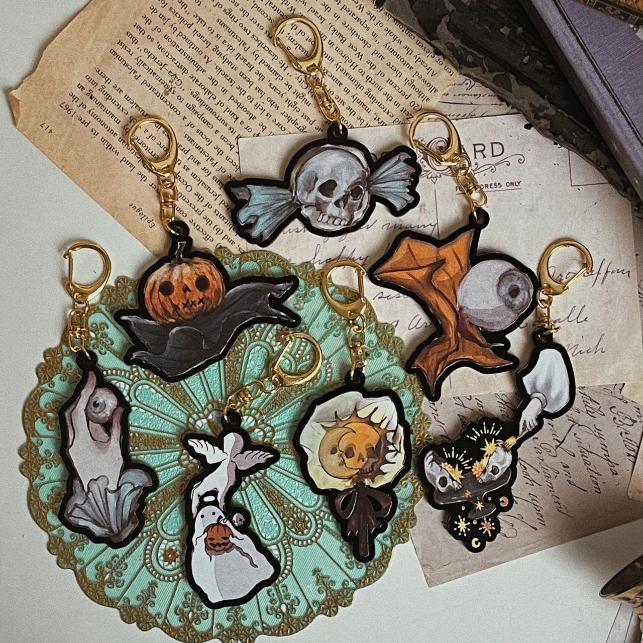 骸骨キャンディー　アクリルキーホルダー