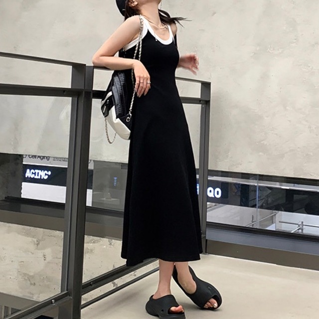 bra pad camisole dress　10296