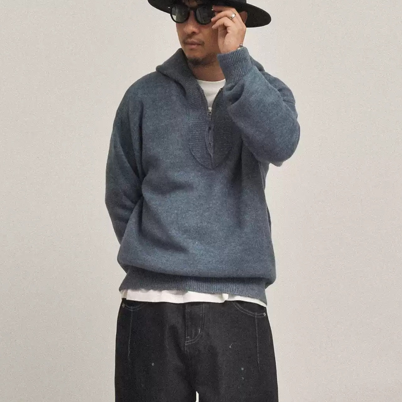 レイジーチェーン ジップフードニット A2001 - 9