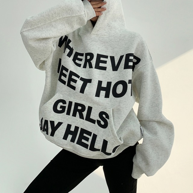 full lettering sweat hoodie　フルレタリングスウェットフーディ　J0715