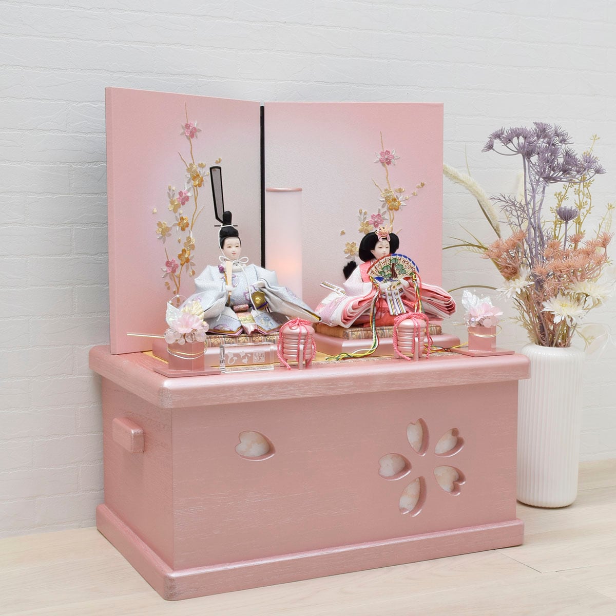 雛人形 親王飾り【桜子】収納上手｜モダン｜おしゃれ｜スタイリッシュ