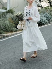 Provençale Frill Waist Skirt F0745