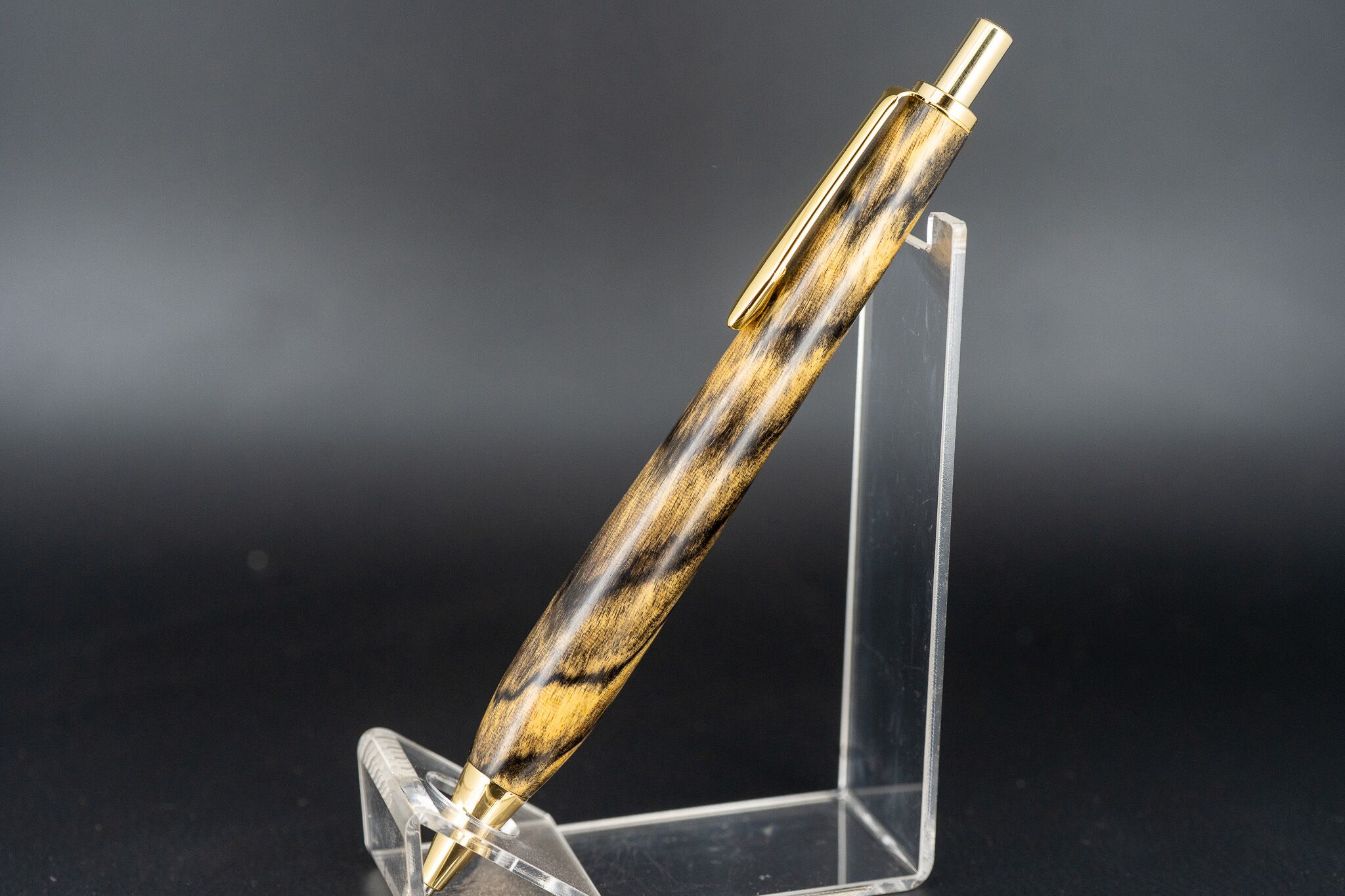 洗練されたモノクローム】 ペールムーンエボニー gold MP | 木軸ペン