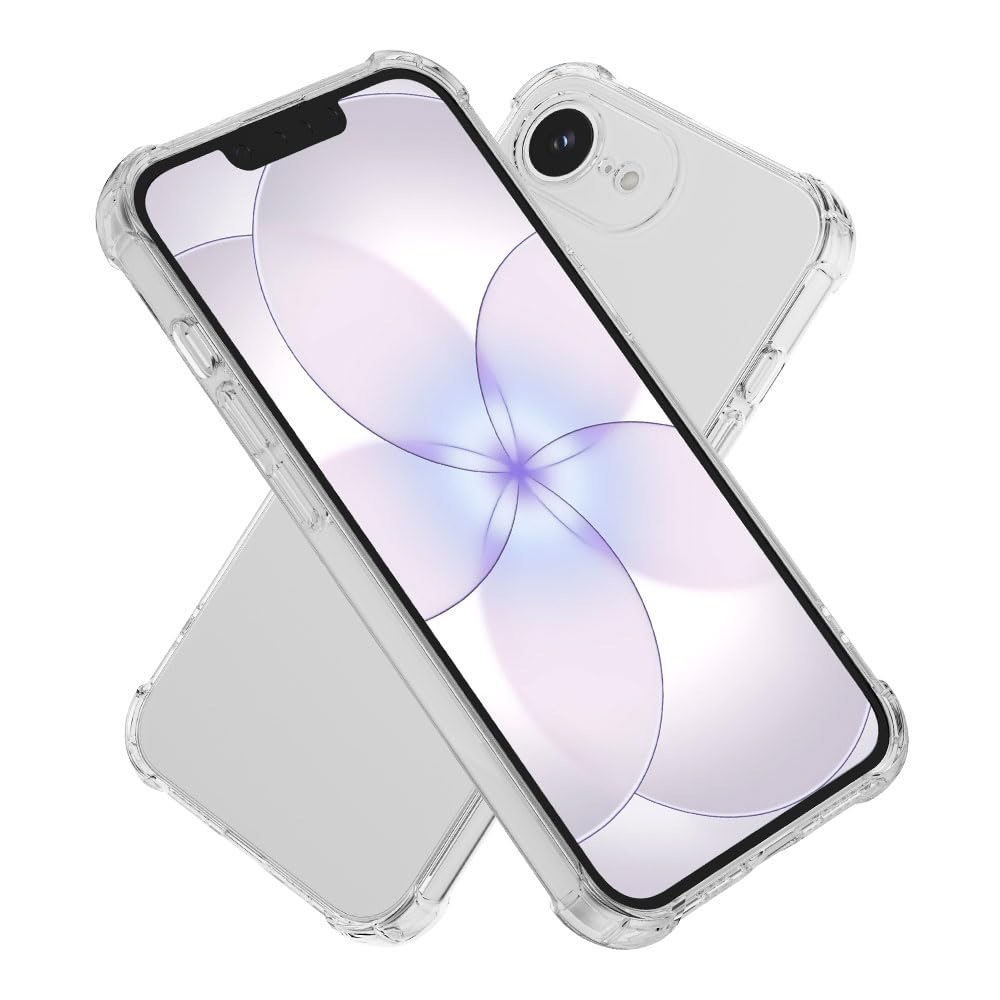 Hy+ iPhone17 e iPhone16 e 対応 耐衝撃ケース 米軍MIL規格 クリア TPU カバー ストラップホール