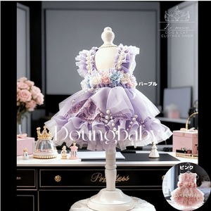 予約（海外作家ハンドメイド）【№B07567】Doung  Baby　ロリータ　 プリンセスス　シフォン　ドレスワンピ（2カラー）