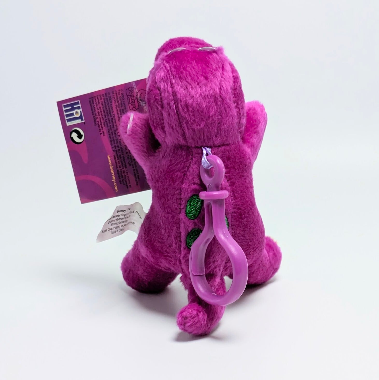 ☆ DEADSTOCK / VINTAGE 2003 ☆【 Barney & Friends ( バーニー&フレンズ ) 】『 Barney 』 ぬいぐるみキーホルダー / プラッシュキーホルダー / マスコット〚アメリカン雑貨 アメトイ〛