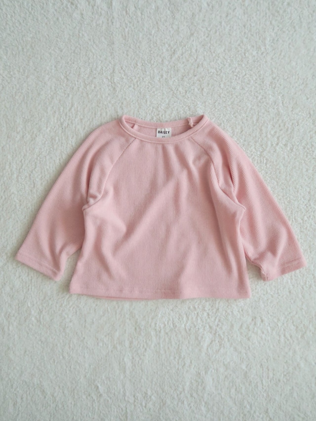【取寄】bailey|cos boat neck tee (pink)|コスボートネックT(ピンク)|XS-XL|kids|26 autumn