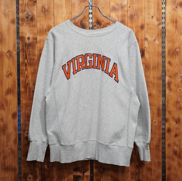 90s USA製 champion reverse weave virginia M/チャンピオン リバースウィーブ スウェット トレーナー グレー