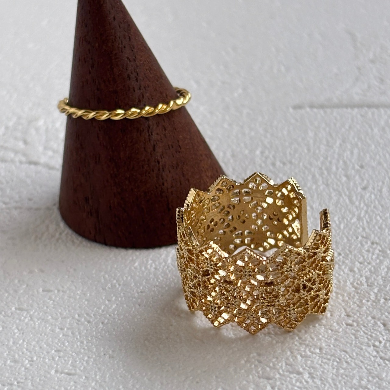 ミニスワッグ付き・ホリデージュエリー3点セット｜イヤーアクセ＆リング2点｜No.8