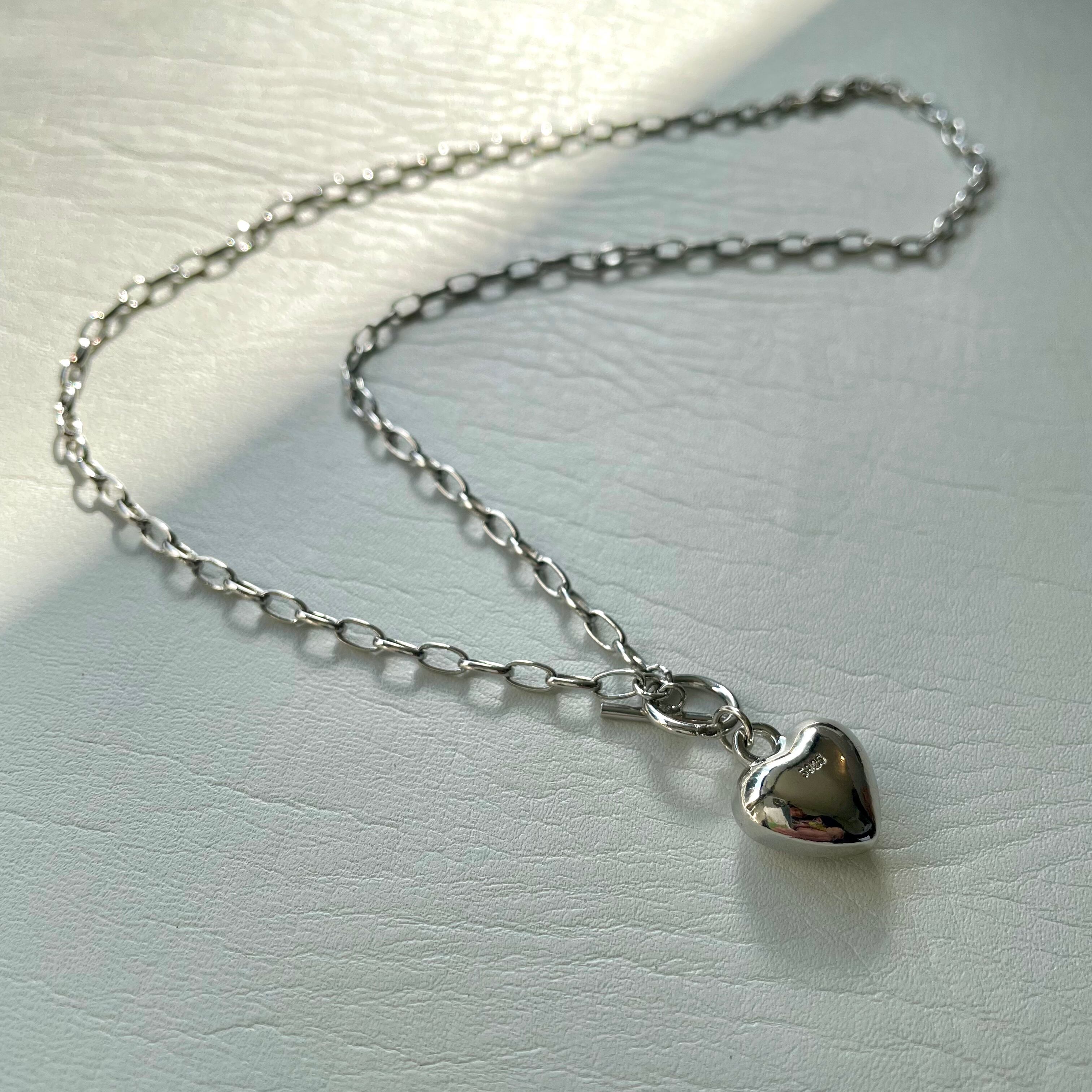 Plump Heart Top Necklace / Silver925(金属アレルギー対応) | FADERA