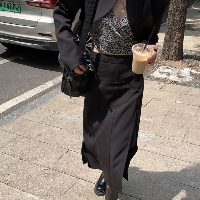 とさせてい モード系 主役級 ロングスカート シック ワイド ハイウエスト Aライン ダーク ブラック 黒 カジュアル シンプル 韓国 大人 トレンド ユニーク 個性的 クール Cool Tt997 Top Mode となってし Shineray Com Br