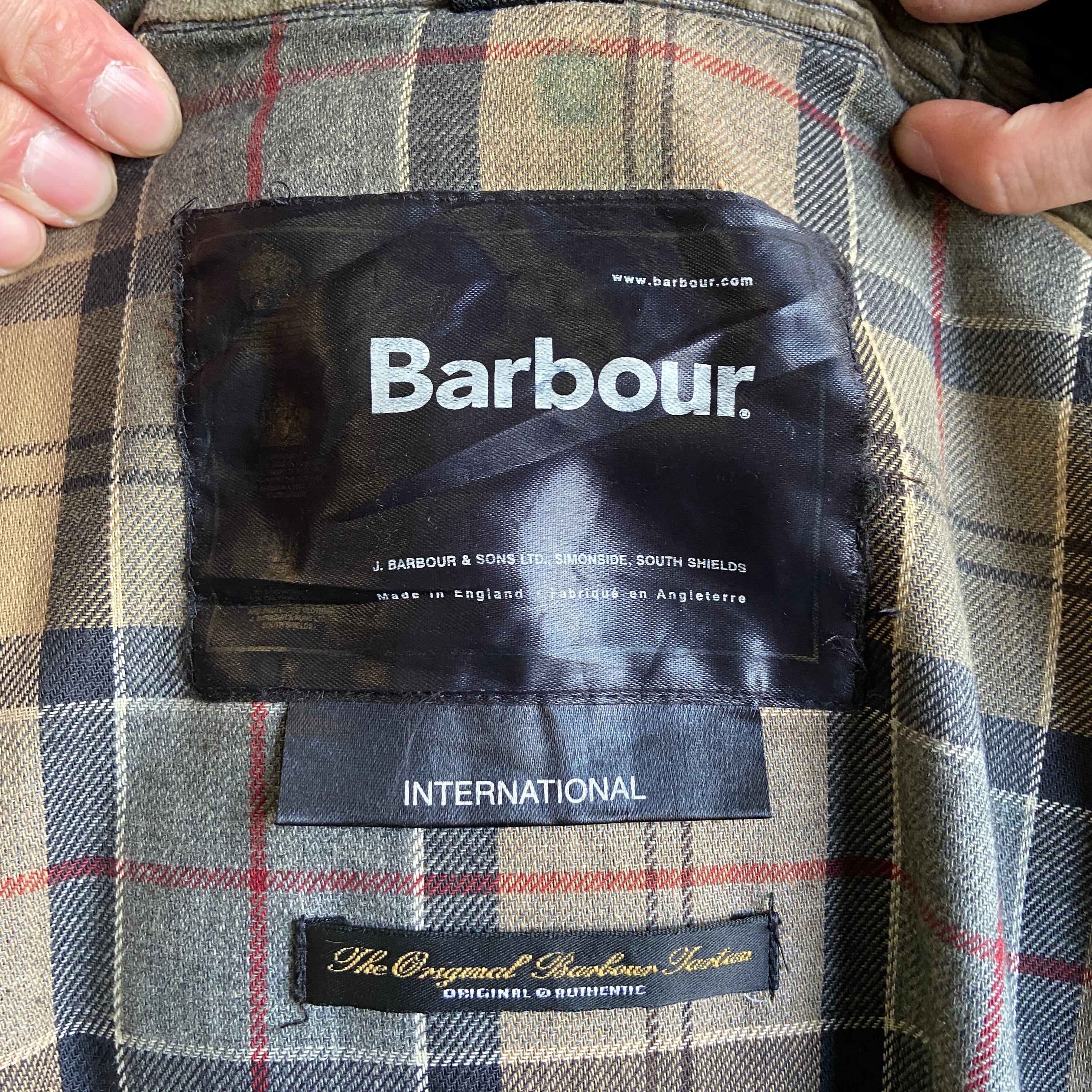 英国製 01年製 縦3ワラント Barbour バブアー インターナショナル