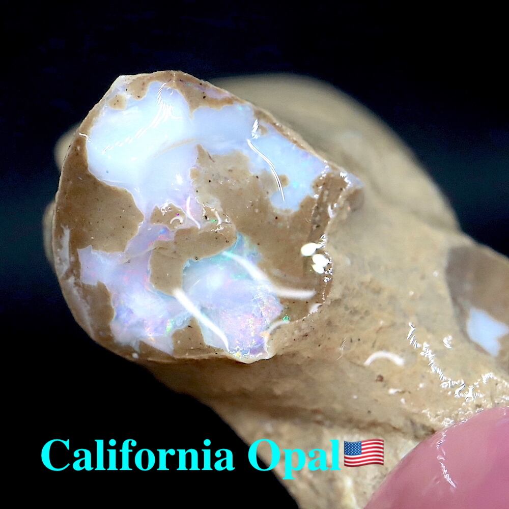 ※SALE※ 超希少！ カリフォルニア産 オパール 原石 鉱物 天然石 4g CAO076 パワーストーン