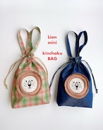 Lion mini kinchaku bag
