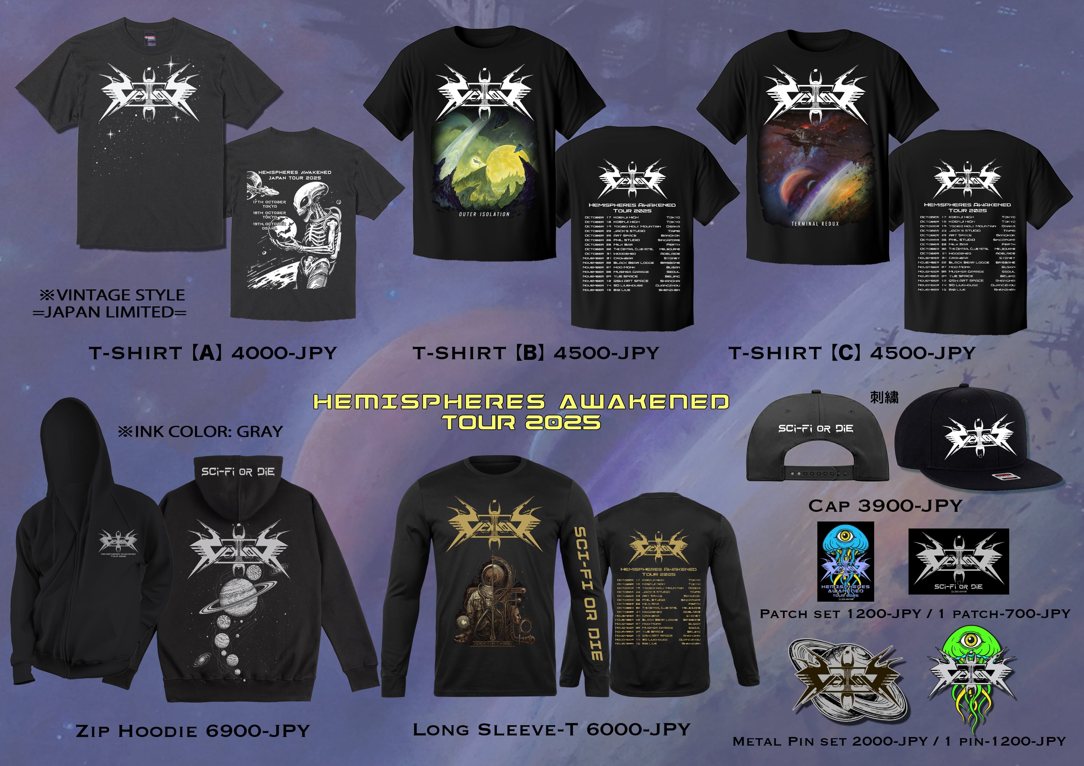 VEKTOR来日公演ロングスリーブTシャツ | CHROSH Bookings Official Shop