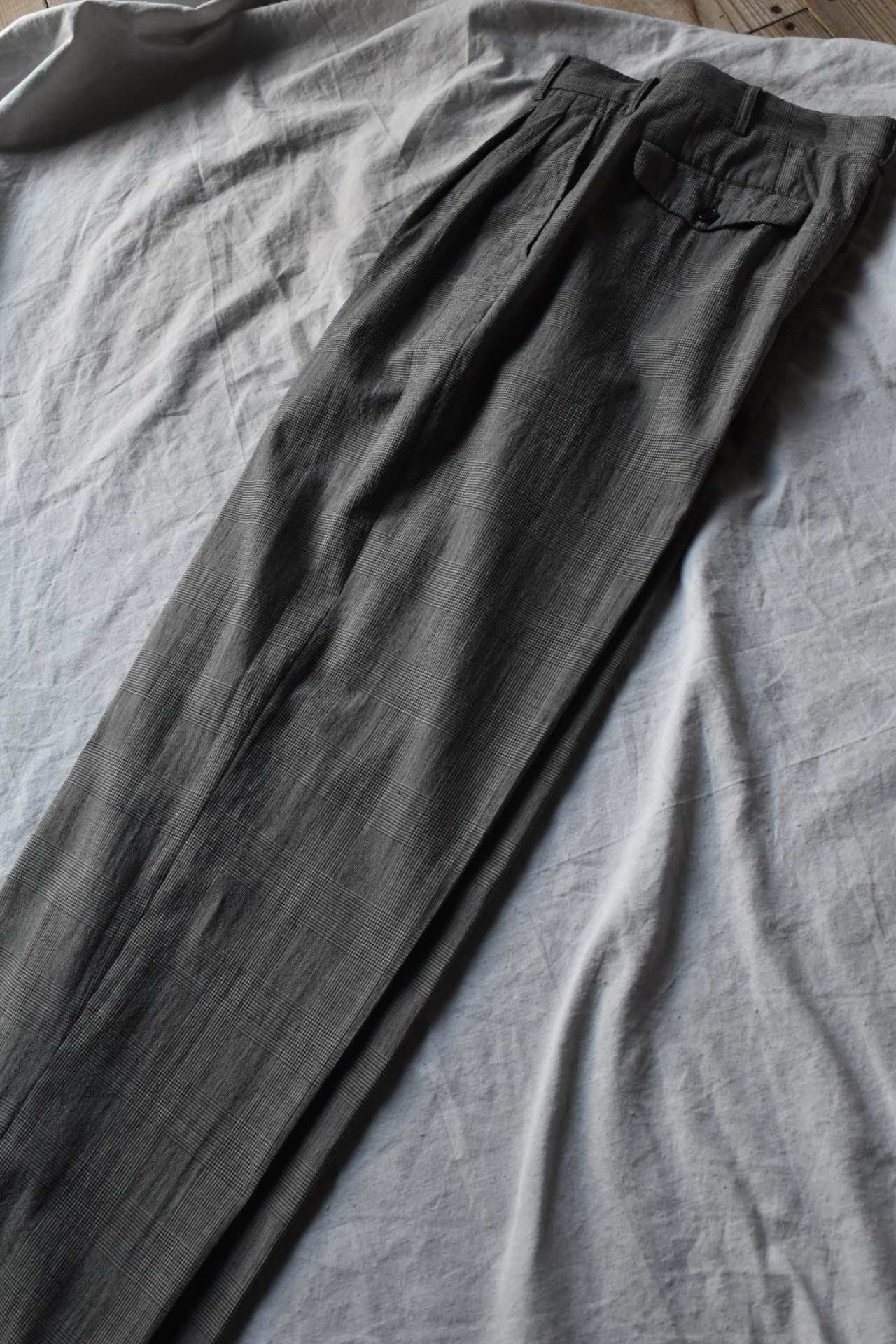 "COMME DES GARCONS HOMME" 1991 Glen check summer wool set up