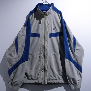  EURO Kangaroo Embroidery & Switching Design Zip Blouson