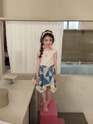 [aiai] Ribbed Frill Tee Shirt / [아이아이] 골지프릴티셔츠