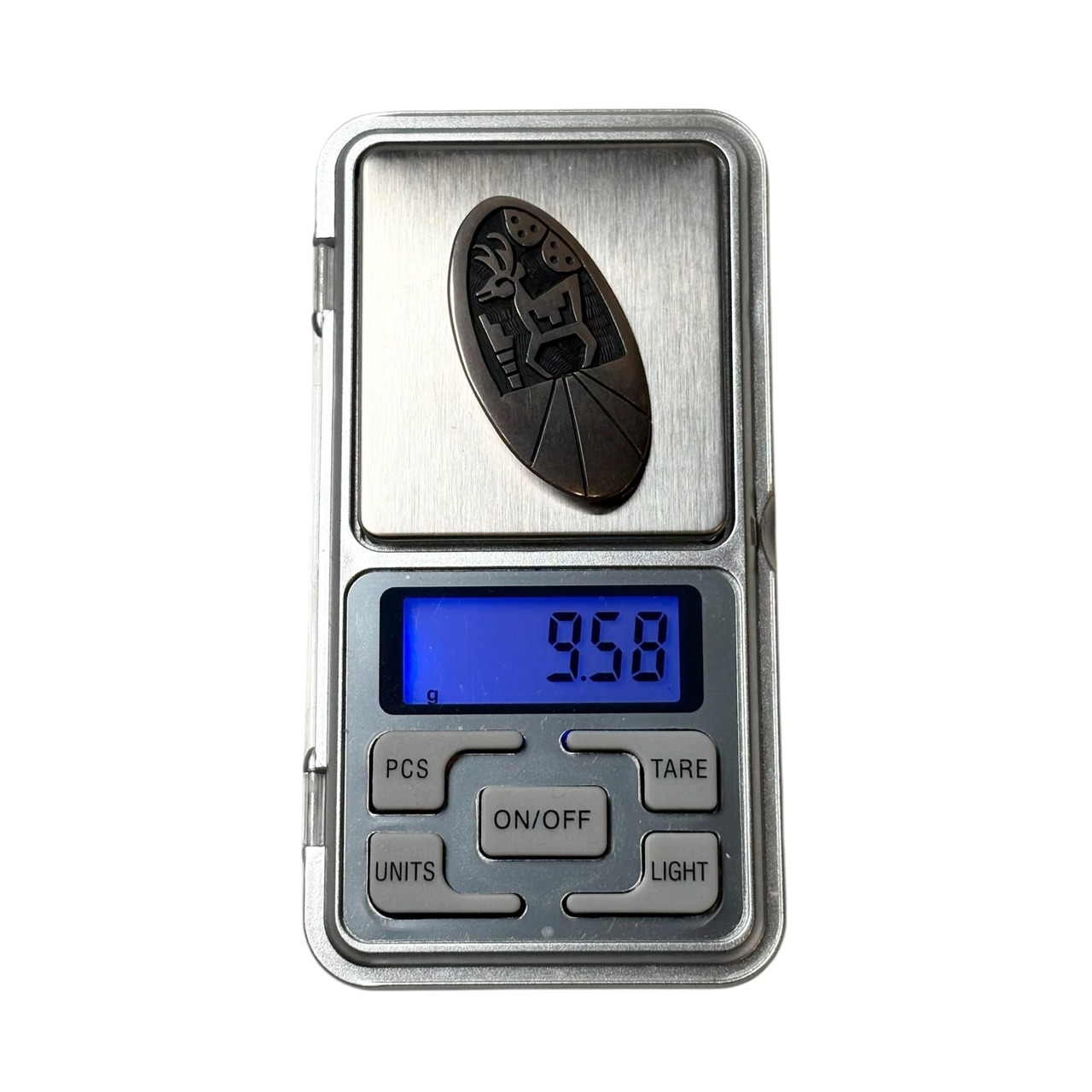 Hopi Beauford Dawahoya overlay silver pendant pin
