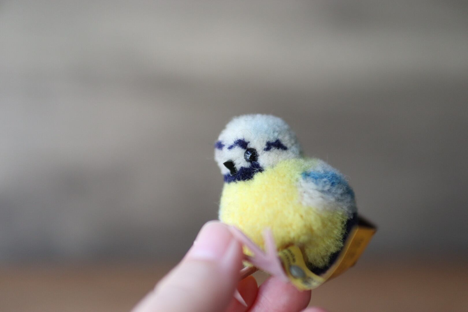 アンティーク シュタイフ ポンポンシリーズ ブルーの小鳥
