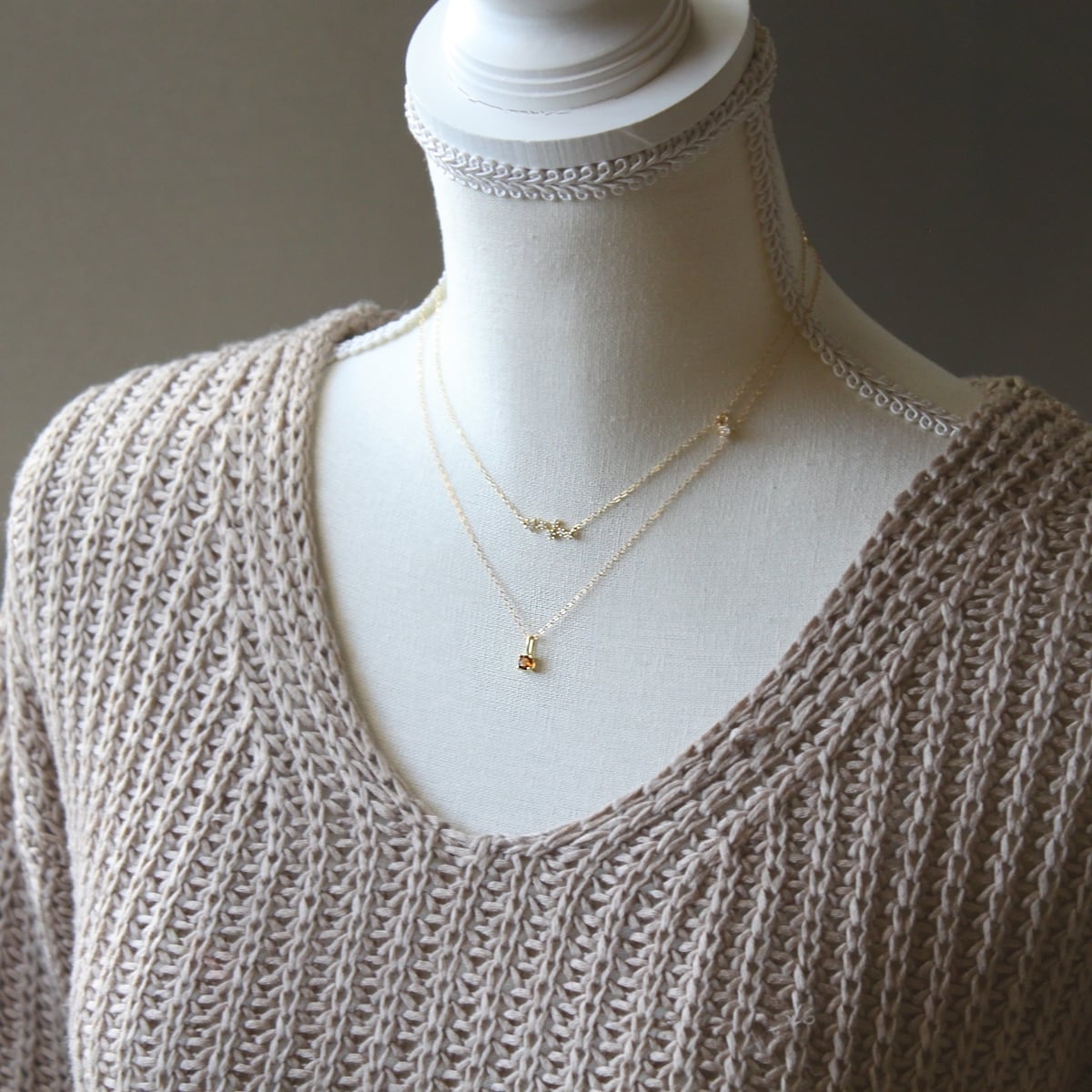 希少石｜マデイラシトリンのひと粒ネックレス 4mm｜14Kgf | Bear's Jewelry