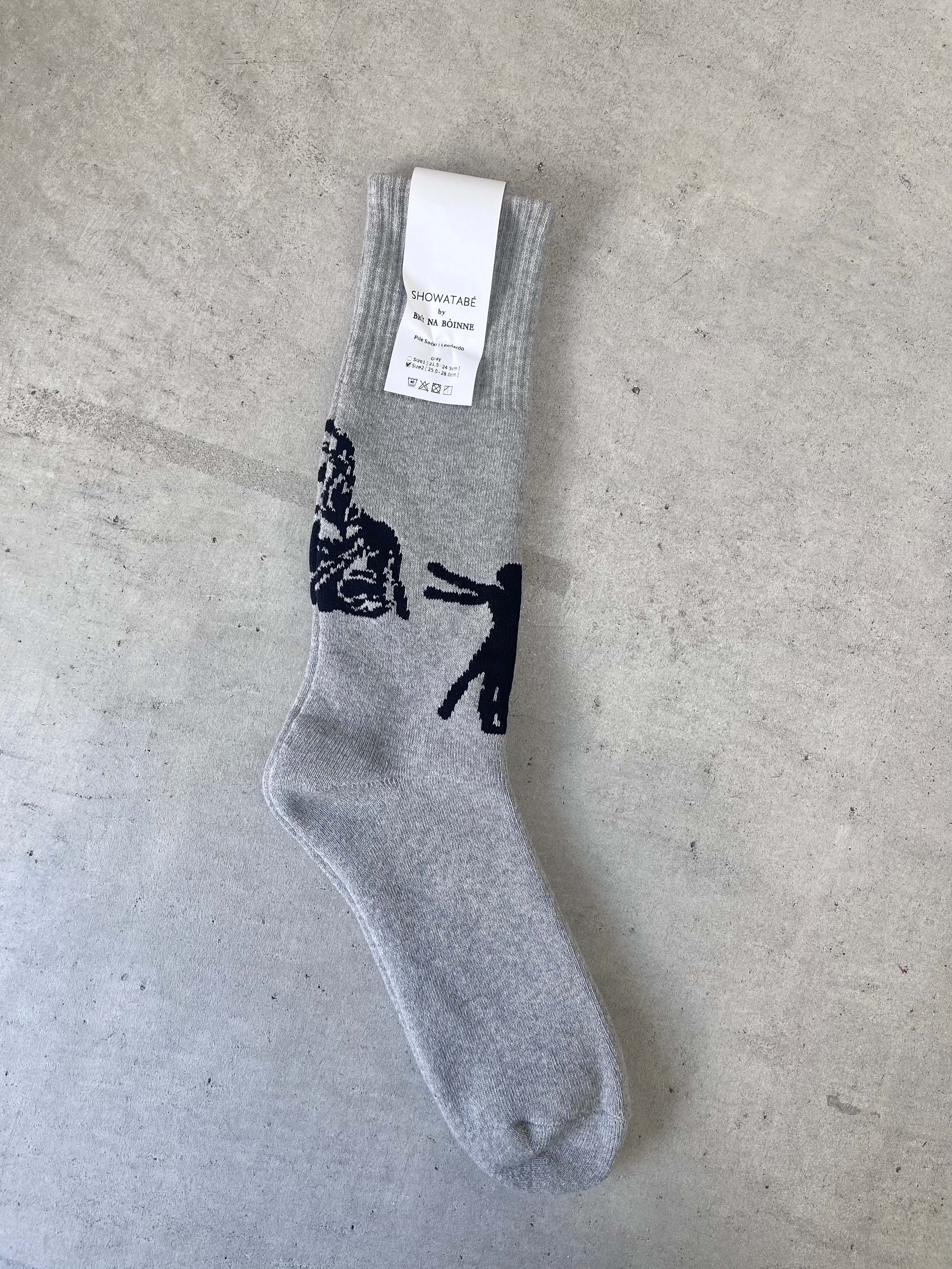 SHOWATABÉ by BRÚ NA BÓINNE/【25−28cm】 pile socks Leonard