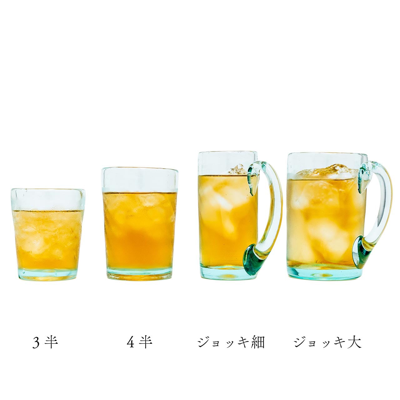 奥原硝子製造所】モールジョッキ 細 ライトラムネ [琉球ガラス