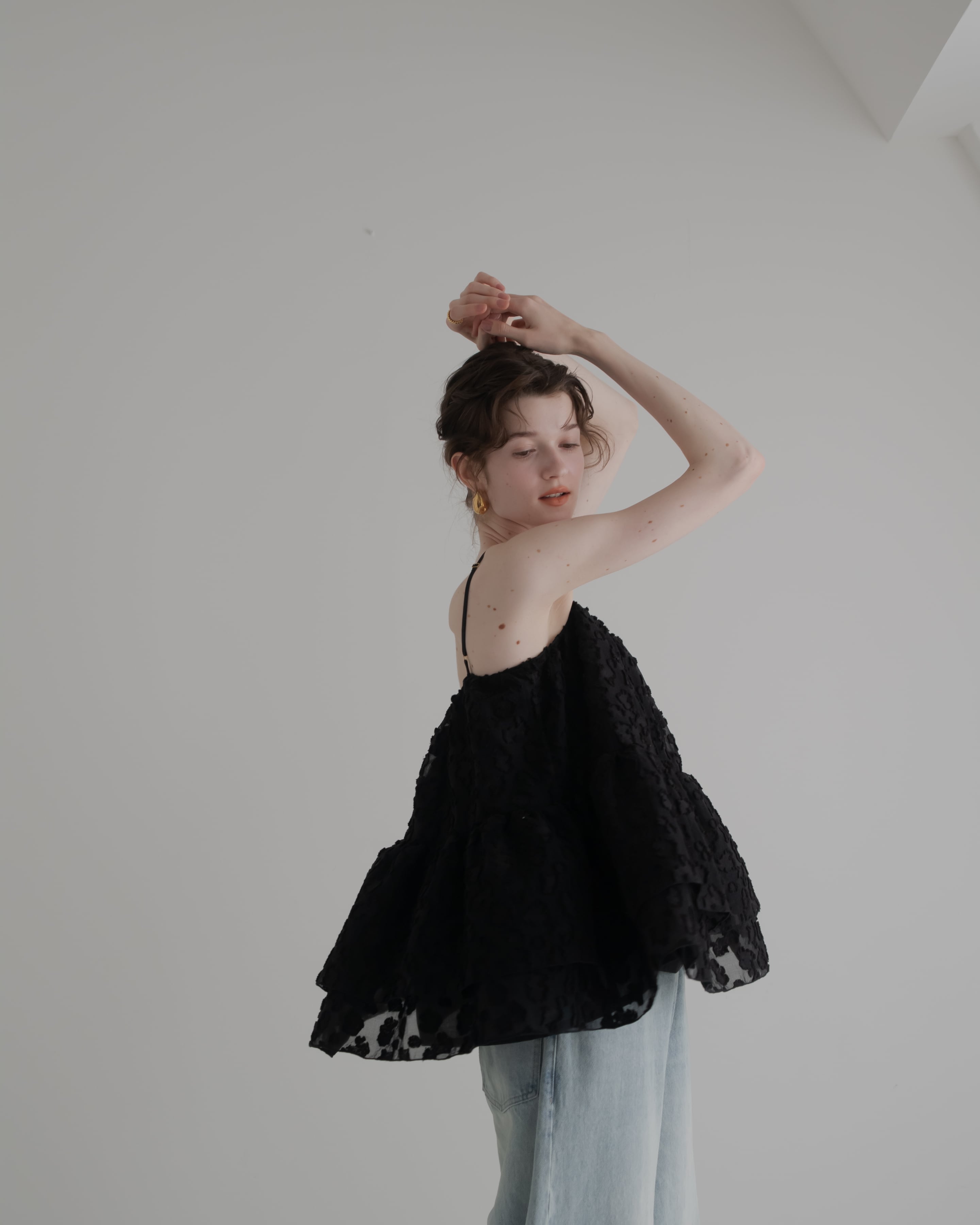 Pois ポワ mellow cami petal メロウキャミ black mellow cami petal【通常販売】7〜10日営業日 | pois