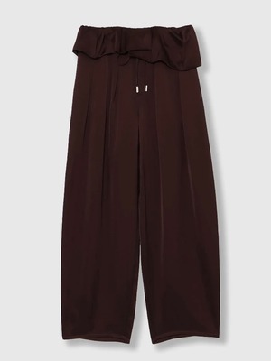 THINGS THAT MATTER　シングスザットマター  / PEPLUM SATIN EASY PANTS