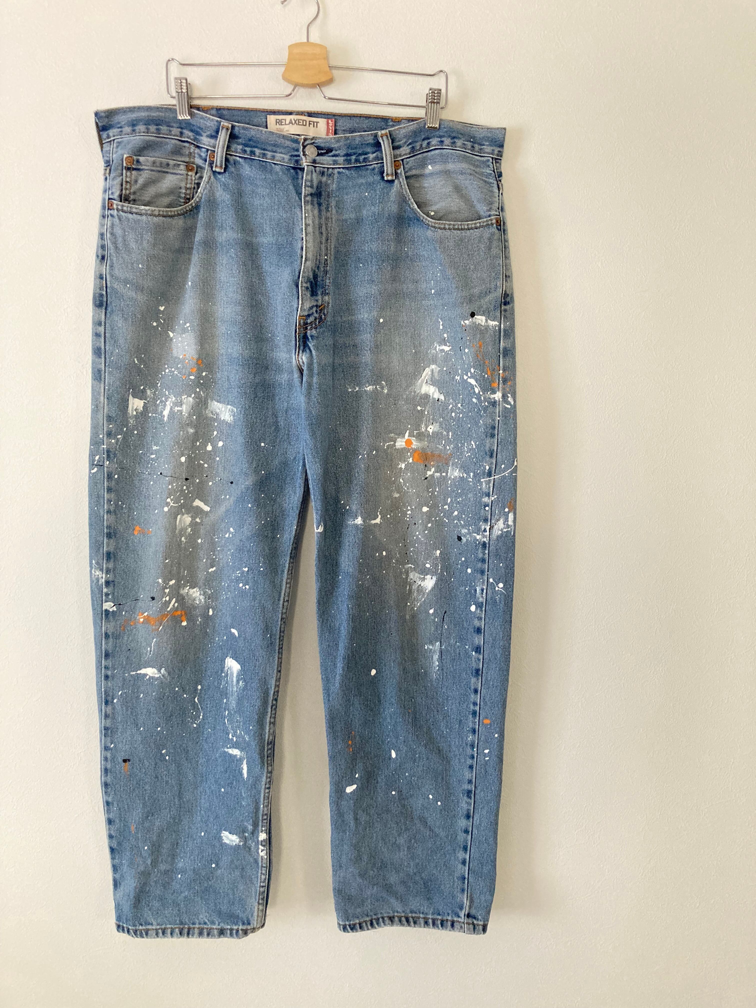 H.K　Levi's 550 ペイントデニム　ペイントジーンズ　USA製 Levi's 550 ペイントデニム ペイントジーンズ | PAY ID