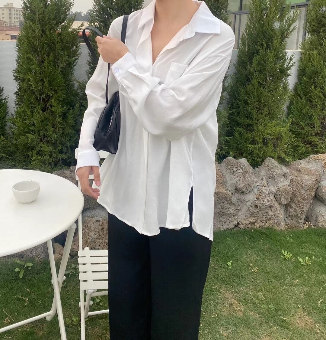 スキッパーとろみシャツ　AJ2205-611