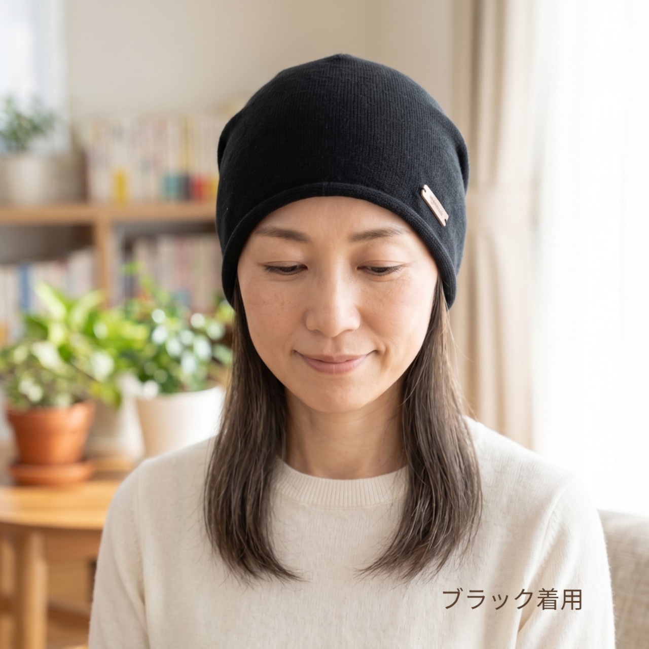 サマーニットおうち帽子|医療用帽子 ケア帽子 夏用 通気性 やわらかい 室内・就寝用