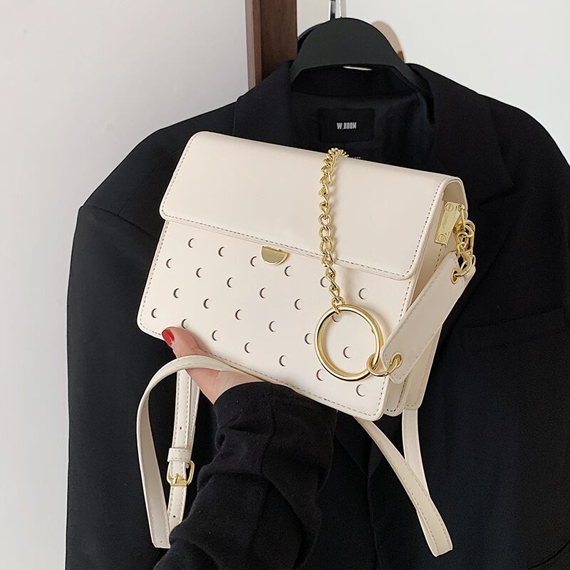 サマーチェーン 夏物 スクウェア メッセンジャーバッグ 手作りハンドバック6363445394