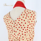 フラメンコ 衣装 ワンピース ドレス ペチコート 水玉 ドット ボランテ フリル 赤 ボウタイ レース レトロ かわいい ベージュ系 レッド系 イエロー系 オシャレ パーティー イベント かわいいデザイン