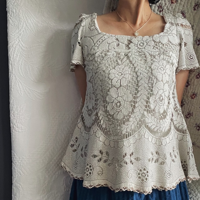 British vintage handmade blouse