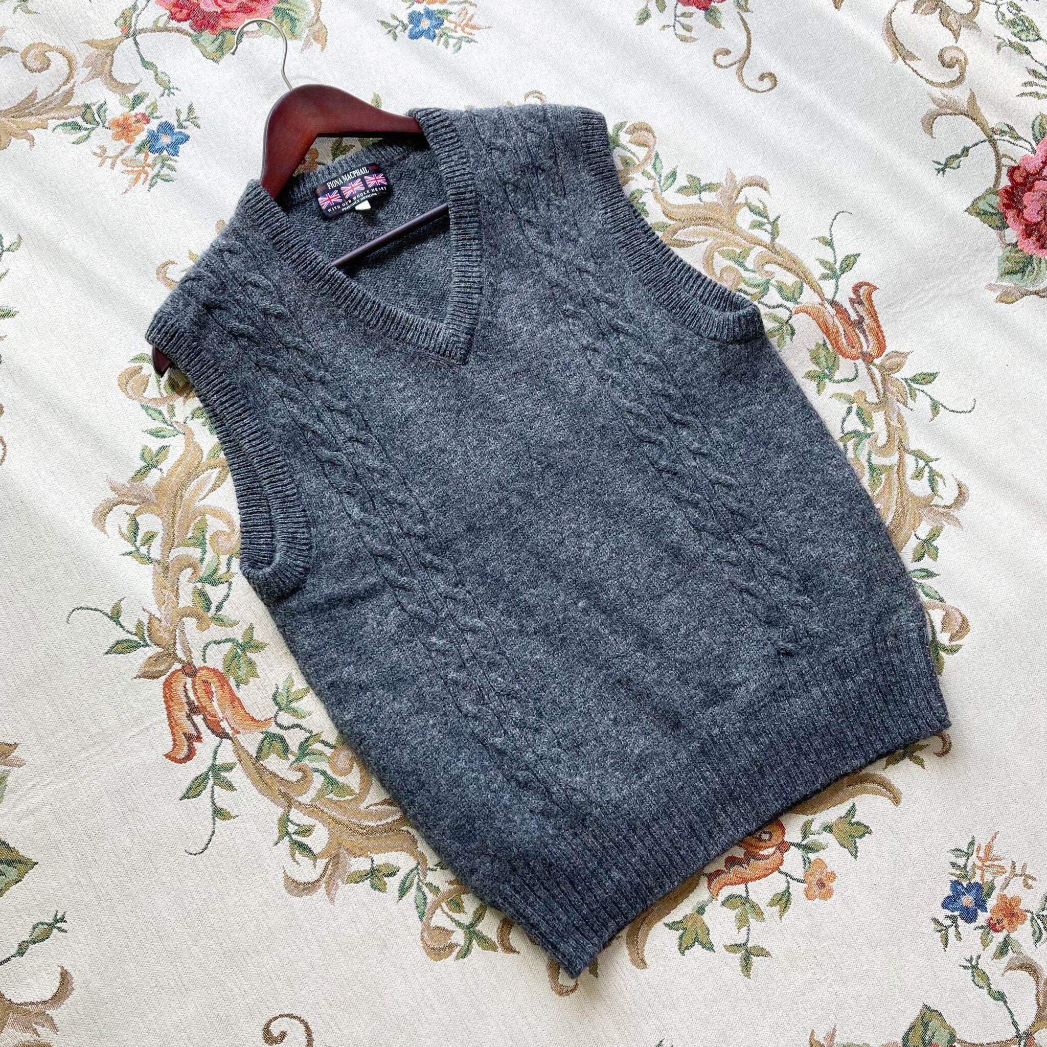 gray knit vest