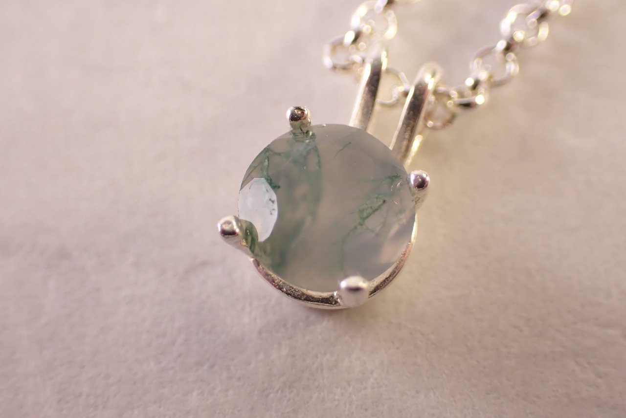 モスアゲートネックレス　1.20ct [D12‐100]