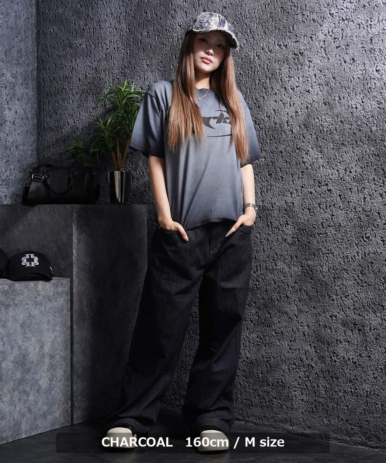 ◆スプレー加工 テレコTシャツ◆wi-195532